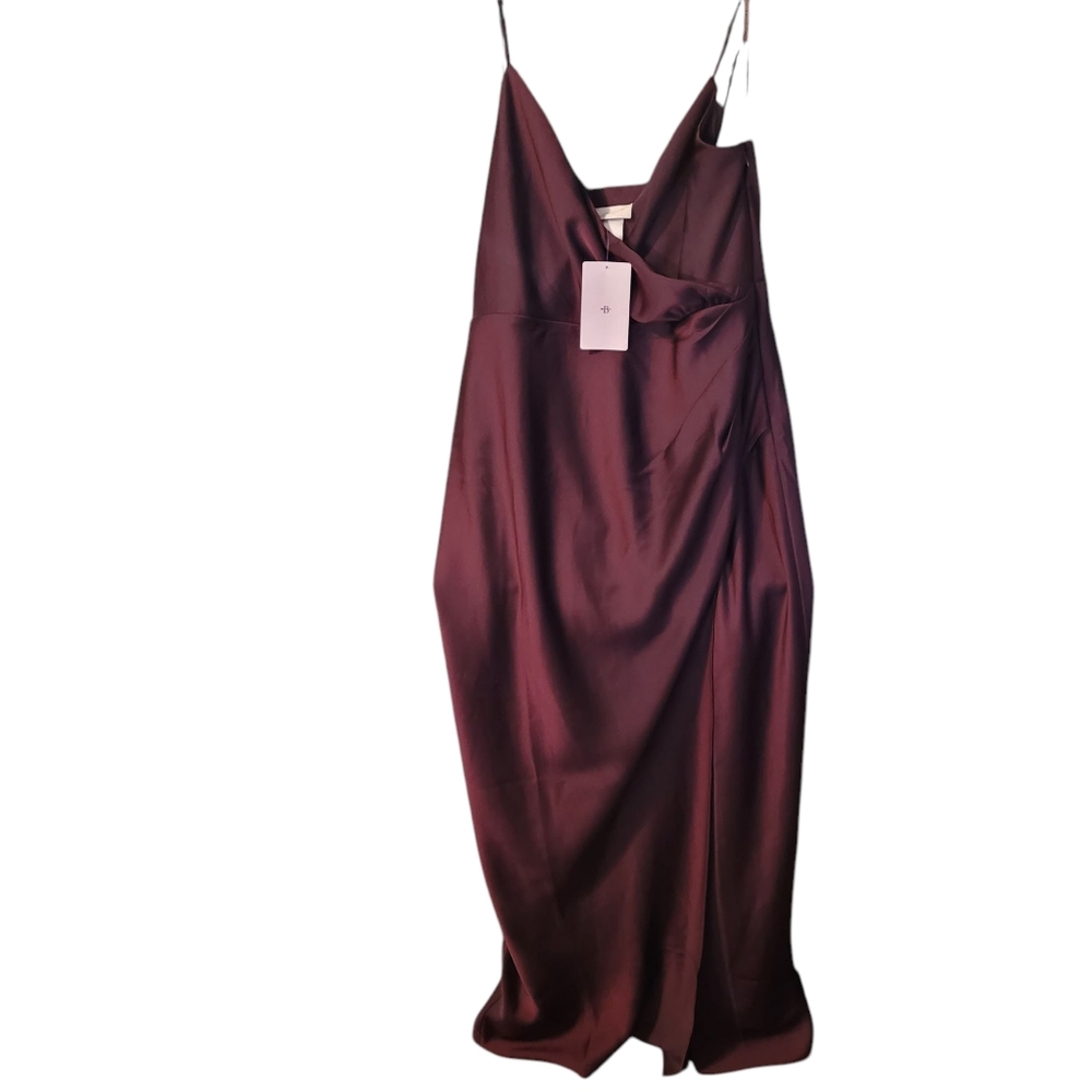 NWT BHLDN by Anthropologie burgundy full length gown - 18W.   Y98